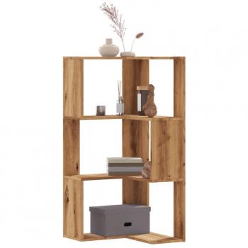 VidaXL 50x50x102 cm Corner Bookcase 3-Tier Artisan Oak