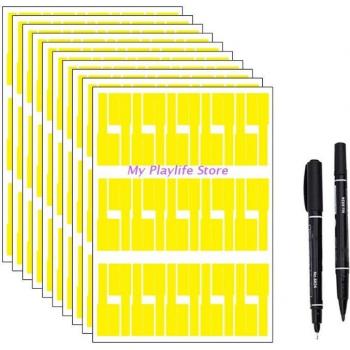 300Pcs Cable Identification Labels with 8 Color Options and Writing Tools