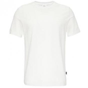 S.Oliver BLACK LABEL Herren T-Shirt in Weiß, Größe XL