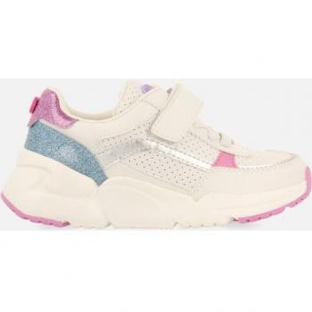 Zapatillas blancas con glitter y detalles de colores para niña y niño