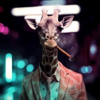 Peinture girafe cigare 90x90 cm CEANOTHE