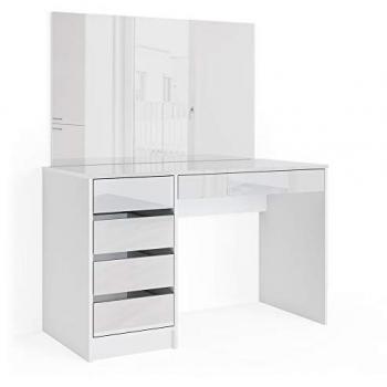 Tavolo da trucco Sherry, Bianco, 120 cm