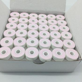 100% Polyester Paper Side Bobbins, Size L, White/Black, 75D/2, 144pcs/box