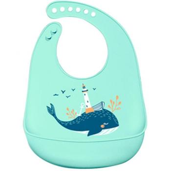 Babero de silicona con diseño divertido