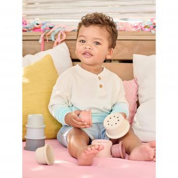 3M-60CM Sky Blue Tie-Dye Sweatshirt for Infants