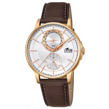 Lotus Homme Analogique 18324 – Modèle Cuir Marron