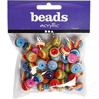 Perles multicolores Ø 12 mm