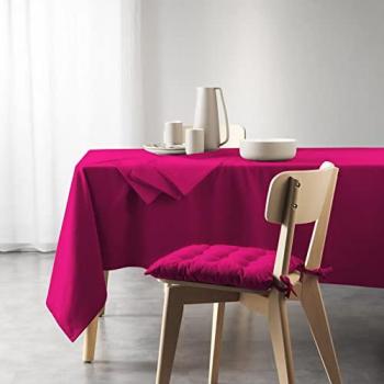 Tovaglia rettangolare in cotone riciclato Mistral fucsia 140 x 240 cm