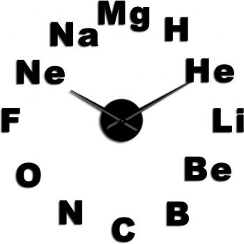 Acrylic Element Wall Clock with 3D Stickers