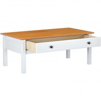 Mesa Venprodin Trixa Centro Pino Blanca, 40x100x54 cm – 1 Cajón