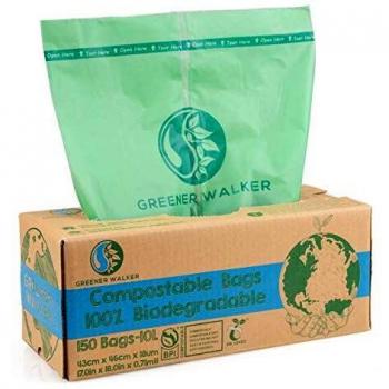 Greener Walker 150 Bags Compostable Biodegradable Food Bin Liners 6L