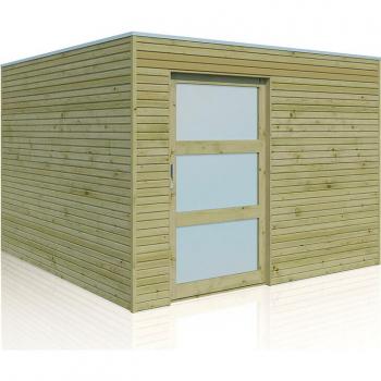 Qube Abri de jardin en bois traité 9 m²
