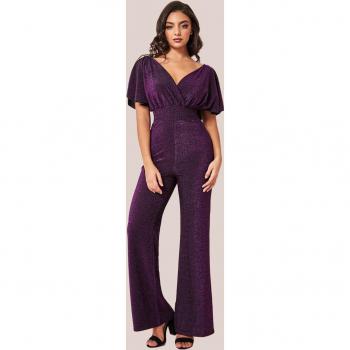 Lurex Wrap Style Jumpsuit