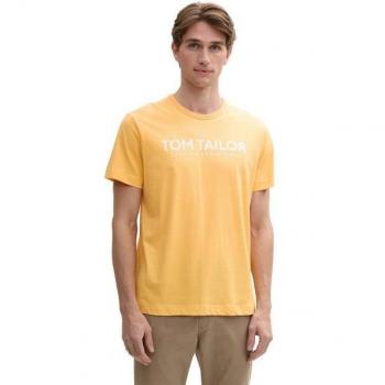 Tom Tailor T-Shirt 1045940 – Gelb/Orange, Single Jersey, Herren S