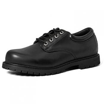 Skechers Berufsschuh Cottonwood Elks SR – 46 Schwarz Glattleder, Anti-Rutsch‑Funktion