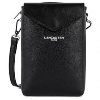 Custodia nera per smartphone Maya Lancaster 517-86 con doppia zip