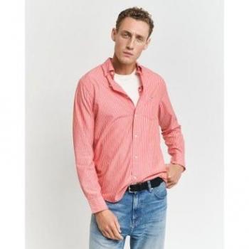 Long Sleeve Brick Red Gant Shirt, 2XL – Regular Fit
