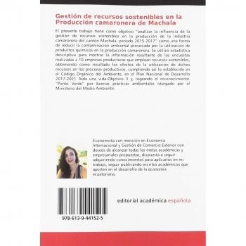Gestión de recursos sostenibles en la Producción camaronera de Machala: producción camaronera, contaminación, medio ambiente, productos químicos, sostenibilidad