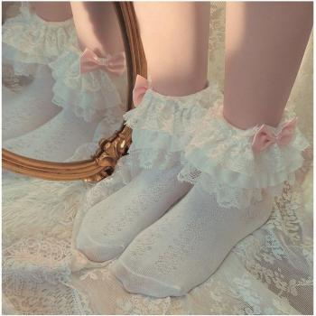 Piles Of Bowknot Cotton Short Socks