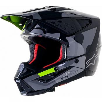 Crosshelm Alpinestars SM5 Rover 2 Grau-Gelb S 55-56cm