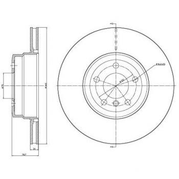 DISQUE DE FREIN METELLI 23‑1041C POUR BMW X5 et X6