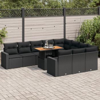 Conjunto Sofá Rattan Black