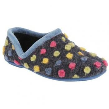 Pantuflas Rosas Fucsia Jade Puntas Completas 5 UK Mujer