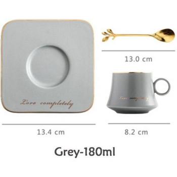 European-Style Coffee Cup and Saucer Set 180ml