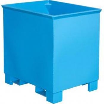 Conteneur type C 30 pour trains, capacité 0,3 m³, empilable jusqu'à 3 niveaux, poids maximum 500 kg, teinte bleu clair RAL 5012