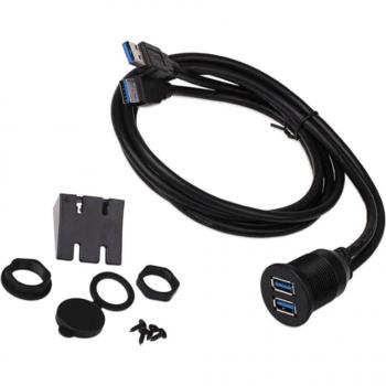 Auto Boot Motorrad Spülen Armaturenbrett Dual USB 3.0 Verlängerungskabel
