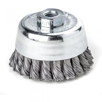 Lessmann 65mm M14x2.0 Knot Cup Brush 0.35 Steel Wire