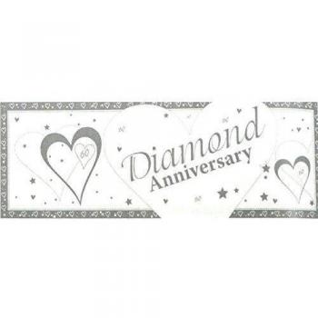 Bannière Creative Party Discon pour anniversaire en diamant