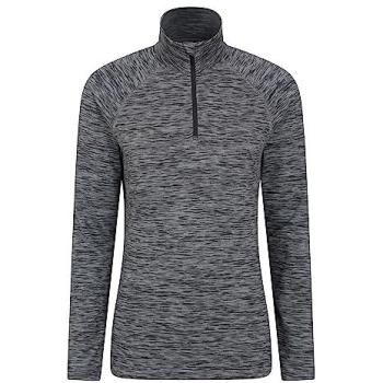 Mountain Warehouse Women's Black Fleece Half‑Zip Midlayer – Bend & Stretch