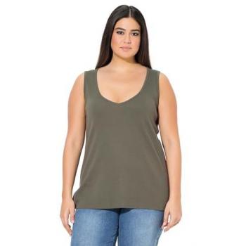 Damen Top mit Slim-Fit, V-Ausschnitt, Größe 58/60