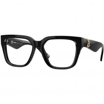 Burberry BE2403 3001 Gafas Recetadas para Mujer Negras, Armazones para Mujer Negros, 53 Lentes Recetadas Para Mujer Negros
