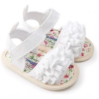 Summer Ruffled Flower Sandals for Infants