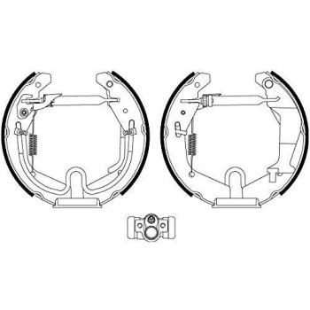 HELLA 8DB 355 022-981 Set di ganasce freno