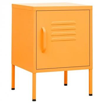 Tables de Chevet Modernes Jaune Moutarde 2 Pcs 35x35x51 Cm