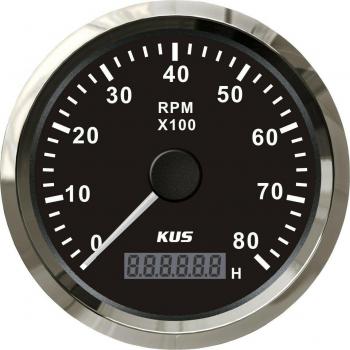 KUS 85mm Digitaler Tachometer für Auto und Marine 0-8000RPM 12V 24V