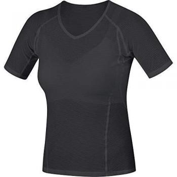 Gore Wear Camiseta base, feminino, manga curta preta, tamanho pequeno