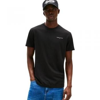 Camicetta Uomo Tommy Jeans Logo Lineare Nero M