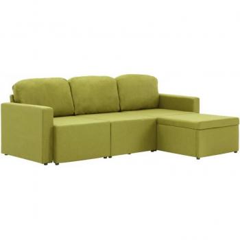 Cama Convertible 3 plazas en Tela Verde