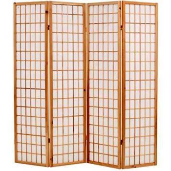 Naturparavent 4-TLG, japanischer Stil, 160x170 cm – für den Wohnraum