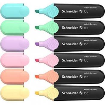 Schneider Schreibgeräte Textmarker Textmarker Job pastell Etui 6 Stück 50-115097