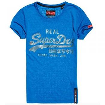 Camiseta de Tirantes Superdry G10020RP para Mujer, Azul, Talla S