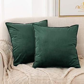 Deconovo 45cm x 45cm (18x18 Inches) Crushed Velvet Cushion Covers