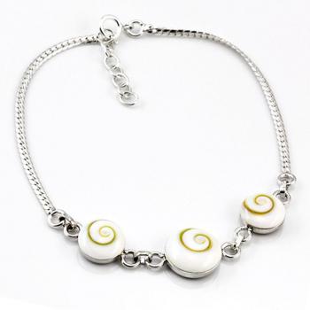 Bracciale “Lucciolo di Luce” argento bianco – 43x10 mm beige
