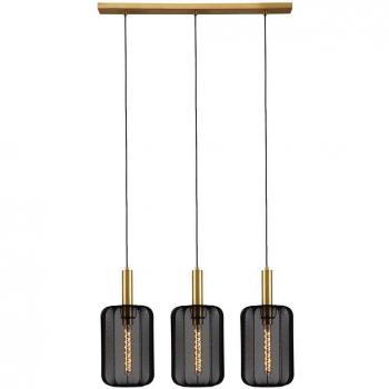 Lámpara Corina 3 luces E27 colgante negra