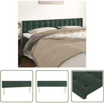 Tête de Lit Chic 2 Pcs Velours Vert Foncé