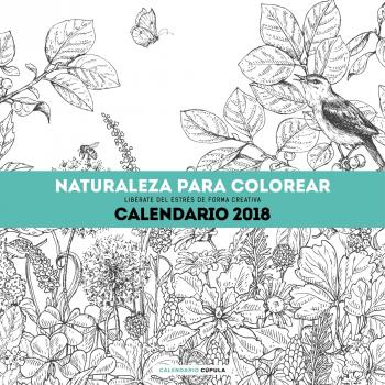 Calendario Naturaleza para colorear 2018